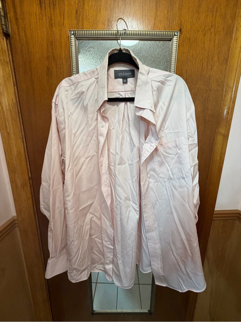 croft & barrow Light Pink Long-Sleeve Dress Shirt